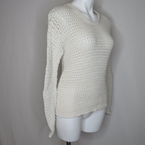 Madewell Open Stitch AUSTEN Sweater Ivory White Women's XXS XXSmall - Picture 4 of 8
